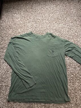 Southern Proper Olive Green Long-Sleeve Pocket Tee